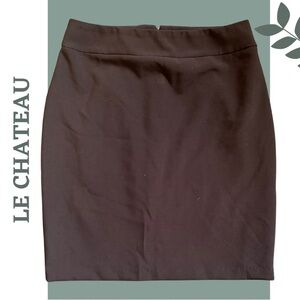 🛍️3/$40 Le Chateau Classic Black Mini Skirt Lined Back Zipper Size 4